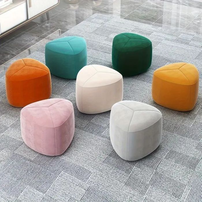 Geometric Accent Ottoman
