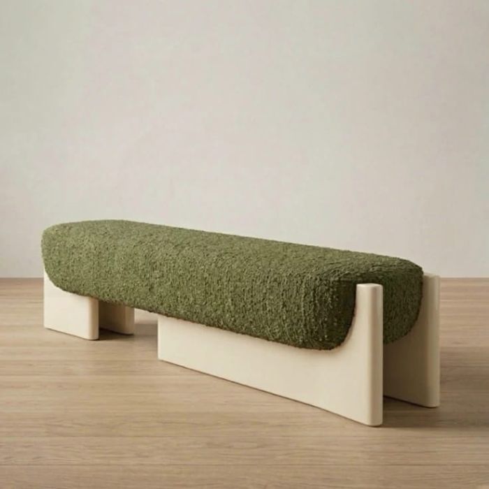 Luxury Bouclé Bench