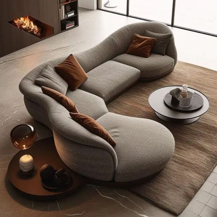 Luxury Curved Sectional Sofa