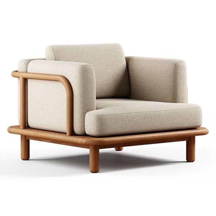 Modern Wooden Lounge Chair