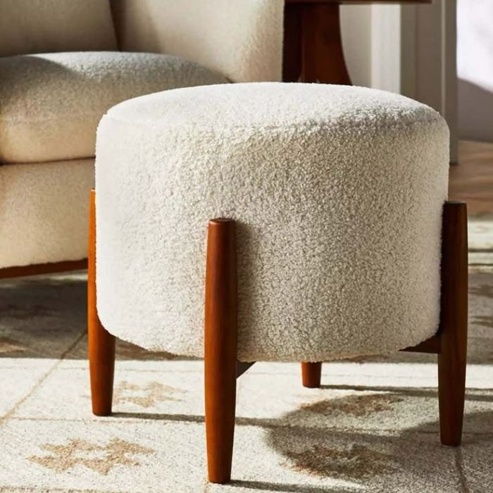 Nordic Bouclé Ottoman